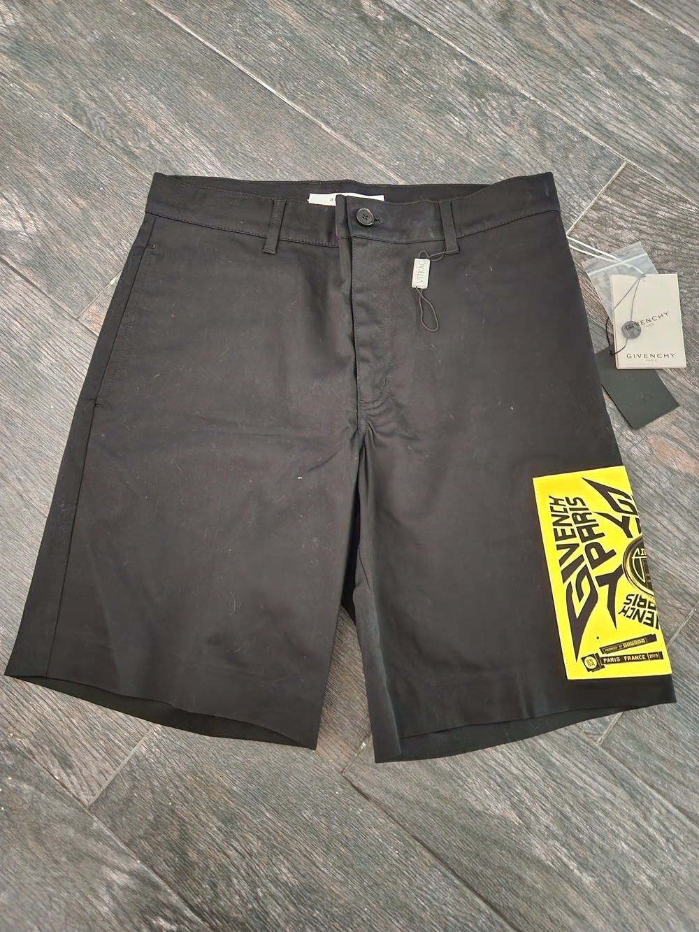 Givenchy Men's Black Graphic-Accent Shorts